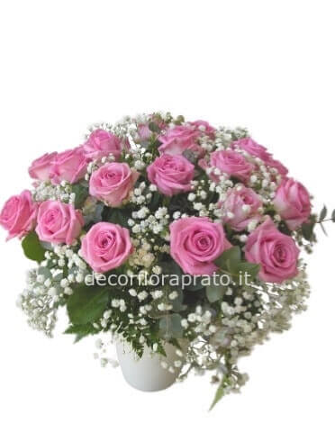 Bouquet di rose rosa