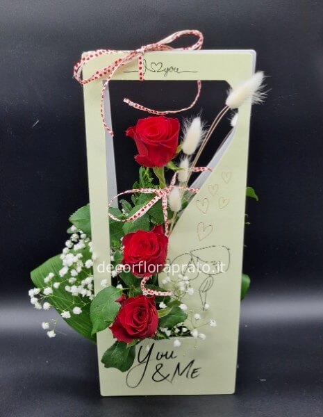 You &me con 3 roselline