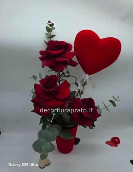 Cono 3 rose velluto